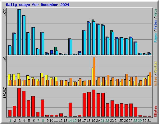 Daily usage for December 2024