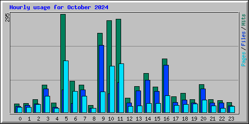 Hourly usage for October 2024