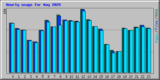 Hourly usage for May 2025