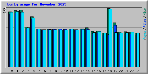 Hourly usage for November 2025