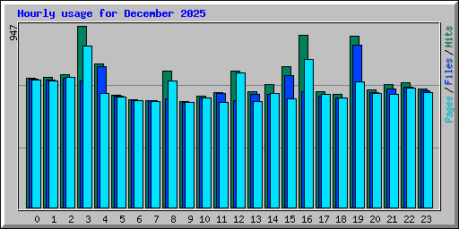 Hourly usage for December 2025
