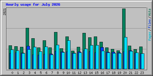 Hourly usage for July 2026